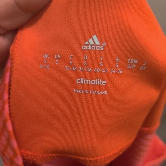 Adidas Climalite HiRise Compression Crop Legging  size S. Neon Pink - Picture 3 of 6